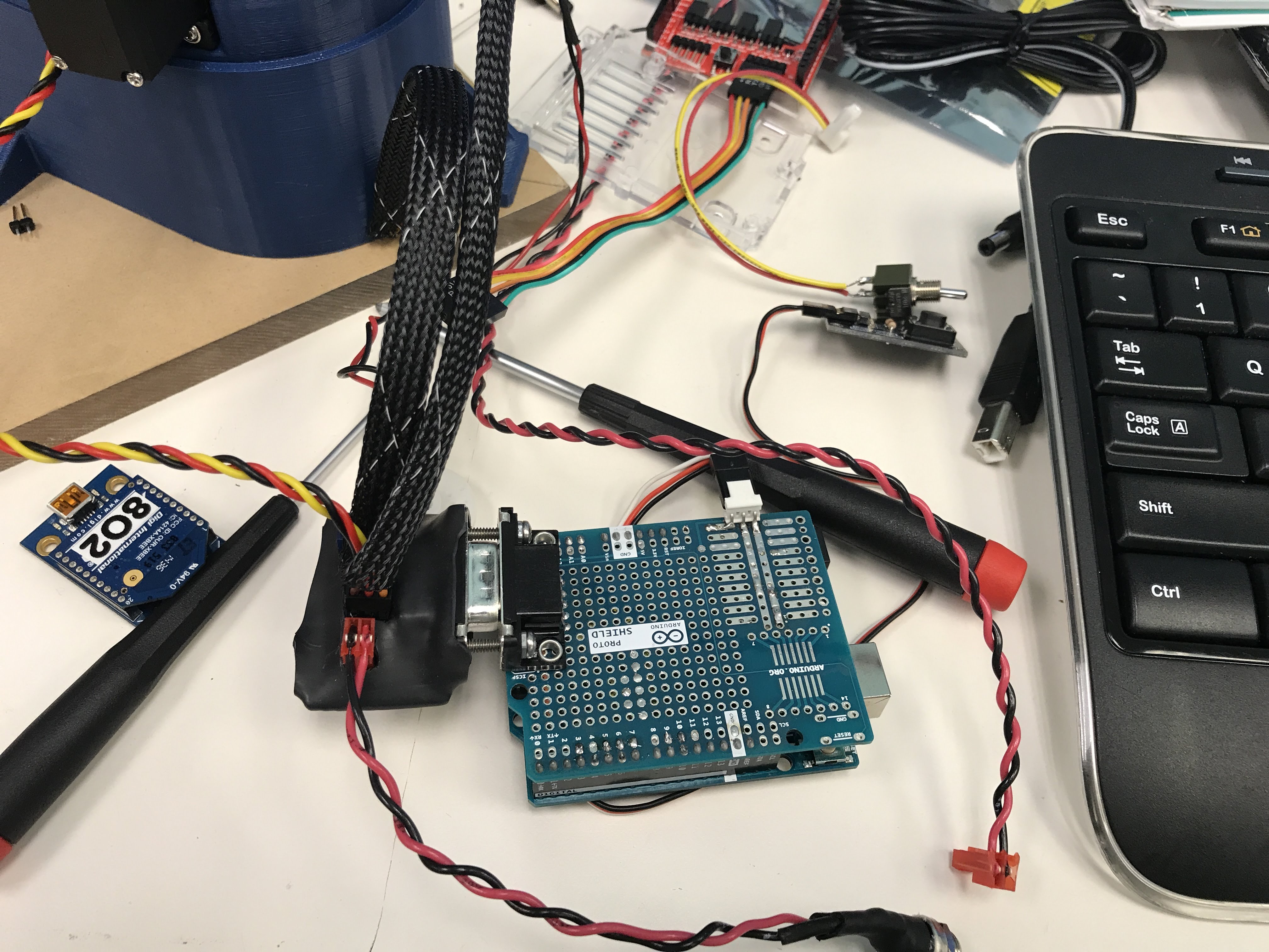 Arduino microcontroller and wireless transmitter